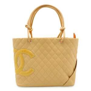 CHANEL Cream Logo Shoulder Bag